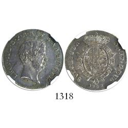 Tuscany (Italian States), 1 paolo, Leopold II, 1858, encapsulated NGC MS 62, finest known in NGC cen