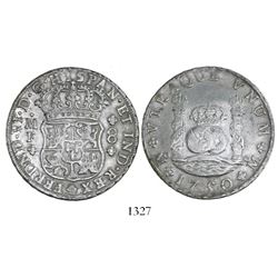 Mexico City, Mexico, pillar 8 reales, Ferdinand VI, 1750MF.