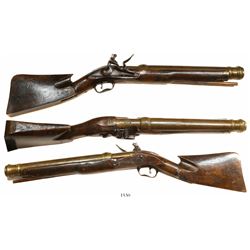 Dutch Admiralty flintlock blunderbuss, ca. 1720, very rare and important.