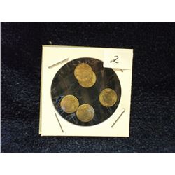 MINI ST. GAUDEN GOLD PLATED COINS (5) (L792-2)