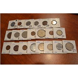 (21) Mixed World Coins