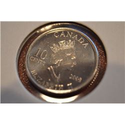 Canada UNC Dimes: 2001P - Volunteers BUNC