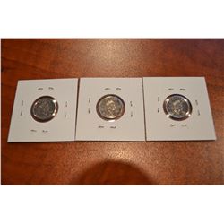 (3) Canada UNC Dimes: 2001P - Volunteers BUNC