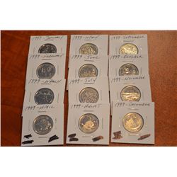 (12) 1999 Canada Quarter - Complete Set - UNC