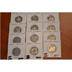 (12) 2000 Canada Quarter - Complete Set - UNC