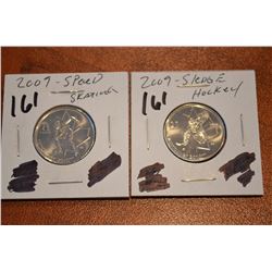 (2) 2009 Canada Quarter - (SS, SH) - UNC