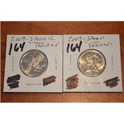 (2) 2009 Canada Quarter - (SS, SH) - UNC