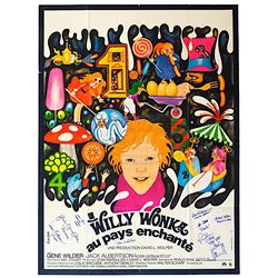 Willy Wonka & the Chocolate Factory - Cast Autographed French Release Poster