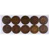 Image 2 : LOT OF ( 10 ) 1879 INDIAN HEAD CENTS, G/VG