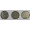 Image 1 : 3-MORGAN SILVER DOLLARS, 1882 VF, 1890-O XF & 1880 XF
