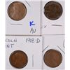 Image 1 : LOT OF ( 4 ) EARLY LINCOLN CENTS: 1910  AU, 1912-D VF, 1915  XF AND 1918-D VF