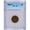 Image 1 : 1869/9 INDIAN CENT ICG G-4 KEY OVERDATE