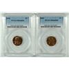 Image 1 : LOT OF ( 2 ) 1941 LINCOLN CENTS, PCGS MS-66 RED
