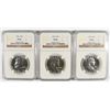Image 1 : LOT OF ( 3 ) 1962 FRANKLIN HALF DOLLARS, NGC PROOF-66