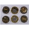 Image 2 : CASINO TOKEN LOT: SAM'S TOWN 20TH ANNIV BRASS COIN, 2-SILVER NEVADA PALACE