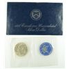 Image 1 : 2-1974 IKE DOLLARS (BLUE IKE'S) 40% SILVER