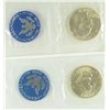 Image 2 : 2-1974 IKE DOLLARS (BLUE IKE'S) 40% SILVER