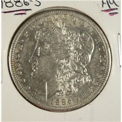 1886-S MORGAN DOLLAR AU