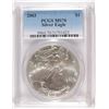 Image 1 : 2003 AMERICAN SILVER EAGLE, PCGS MS-70! PERFECT!