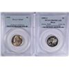 Image 1 : 1946 & 2005-S PROOF BISON JEFFERSON NICKELS PCGS 65/69