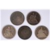 Image 1 : (5) SEATED HALF DIMES (38, 39-O, 40-O, 41, 43)