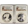 Image 1 : 2012-S AMERICAN SILVER EAGLE SET, NGC REVERSE PROOF PF-69 & PF-69 ULTRA CAMEO
