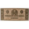 Image 1 : 1863 $1 CONFEDERATE STATES OF AMERICA NOTE CH CU (pin hole)