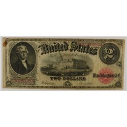 1917 $2 US NOTE (pin hole under the D in Dollar)