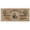 Image 1 : 1864 $50 CONFEDERATE STATES OF AMERICA NOTE