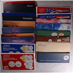 10- US MINT SETS (67,80,85,93,99,03,04,08,10,12)