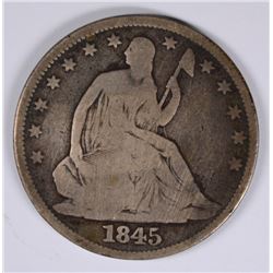 1845 SEATED HALF DOLLAR G/VG