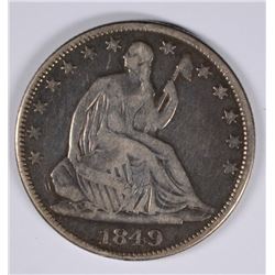 1849-O SEATED HALF DOLLAR VG/F