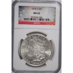 1878-S MORGAN DOLLAR NGC MS-62