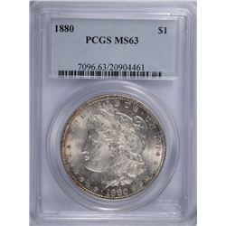 1880 MORGAN DOLLAR PCGS MS-63