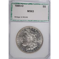 1885-O MORGAN DOLLAR PCI MS-63