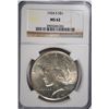 Image 1 : 1924-S PEACE DOLLAR NGC MS62