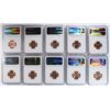 Image 2 : LOT OF (10) 1955-S LINCOLN CENTS NGC MS-66 RD
