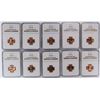 Image 1 : LOT OF (10) 1957-D LINCOLN CENTS NGC MS 66 RD