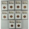 Image 1 : LOT OF ( 10 ) 1958-D LINCOLN CENTS, NGC MS-66 RED