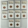 Image 1 : LOT OF ( 10 ) 1959-D LINCOLN CENTS, NGC MS-66 RED