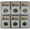 Image 1 : LOT OF ( 6 ) 1959-D WASHINGTON QUARTERS,  NGC MS-65