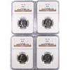 Image 1 : LOT OF ( 4 ) 1960 WASHINGTON QUARTERS, NGC PROOF-67