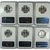 Image 2 : LOT OF ( 6 ) 1962 WASHINGTON QUARTERS, NGC PROOF-67