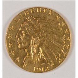 1912 $2.50 GOLD INDIAN HEAD, MS-62