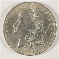 1892 MORGAN SILVER DOLLAR, MS-63+