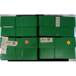 (4) EMPTY ASE GREEN "MONSTER" PLASTIC BOXES  WITH LIDS (NO INNER TRAYS OR TUBES)