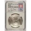 Image 1 : 2014 BASEBALL HALL OF FAME COMMEMORATIVE SILVER DOLLAR NGC MS-70  TY COBB LABEL