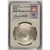 Image 1 : 2014 BASEBALL HALL OF FAME COMMEMORATIVE SILVER DOLLAR NGC MS-70 BABE RUTH LABEL