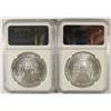 Image 2 : 2003 AND 2004 AMERICAN SILVER EAGLES, NGC MS-69!