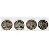 Image 2 : ( 2 ) OUNCES .999 SILVER:  (4) HALF OUNCE BUFFALO/INDIAN .999 SILVER ROUNDS